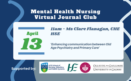 Virtual Mental Health Nursing Journal Club Session 7 with Guest Ms Clare Flanagan
